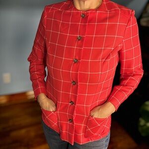 Vintage Red Checkered Jacket